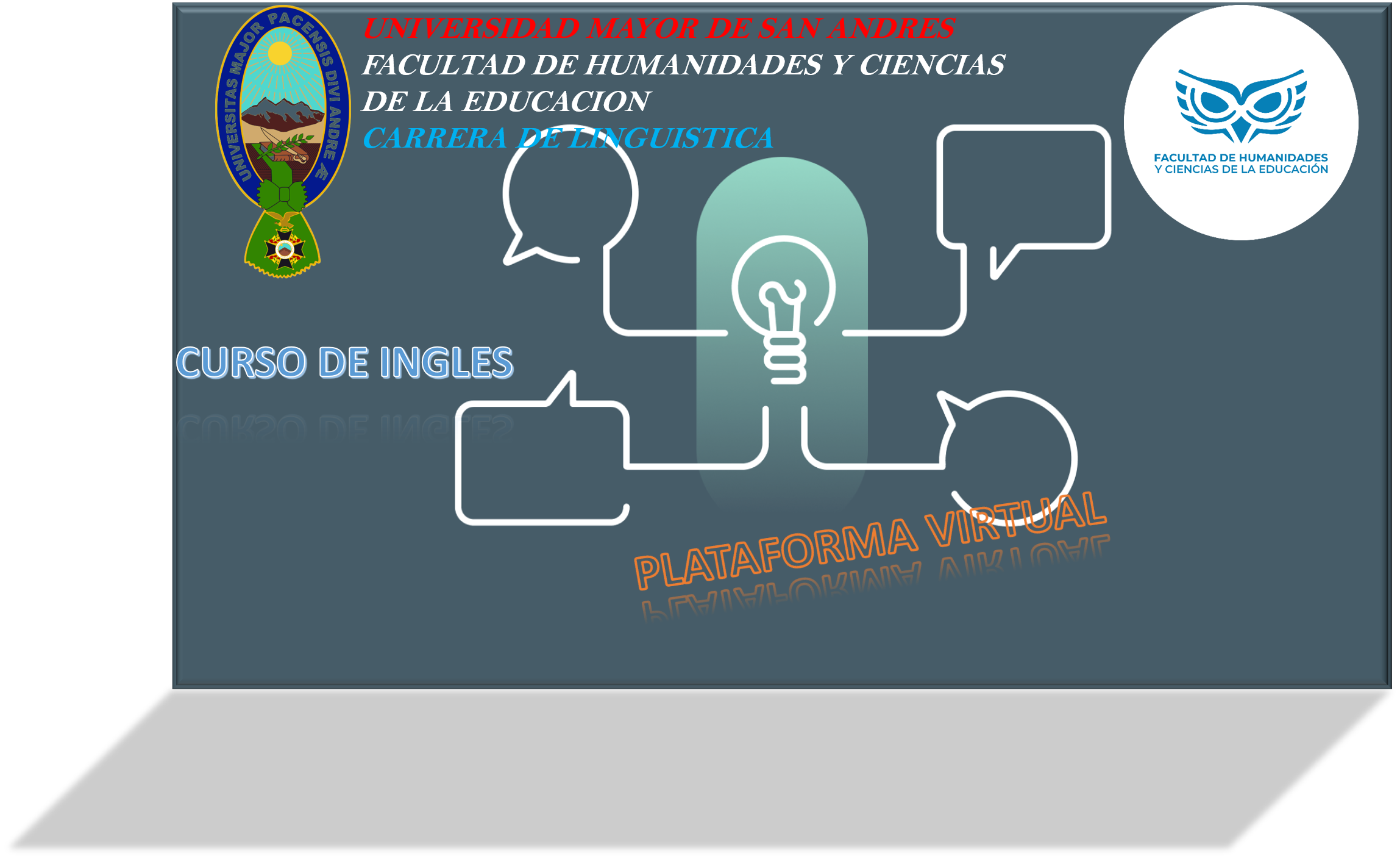 Portada de plataforma idioma ingles